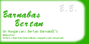 barnabas bertan business card